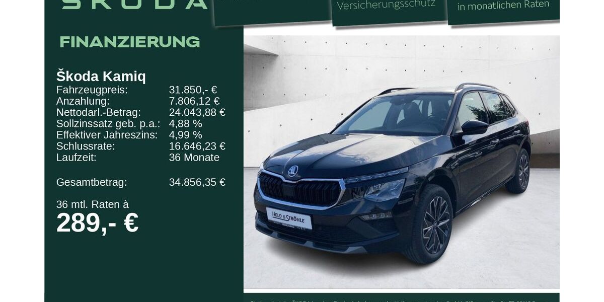 Skoda Kamiq 2.310 km 31.620 &euro; Neu-Ulm 89231
