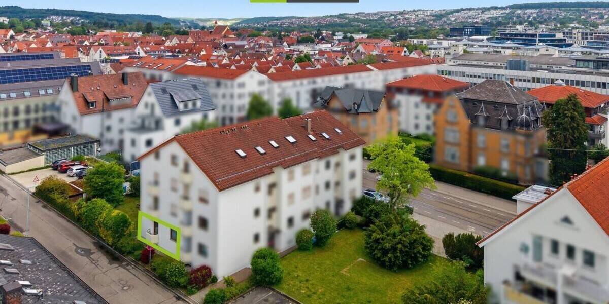 Etagenwohnung Ulm Weststadt - 2 Zimmer, 47 m&sup2;, 190.000&euro; | Angebot:26763635