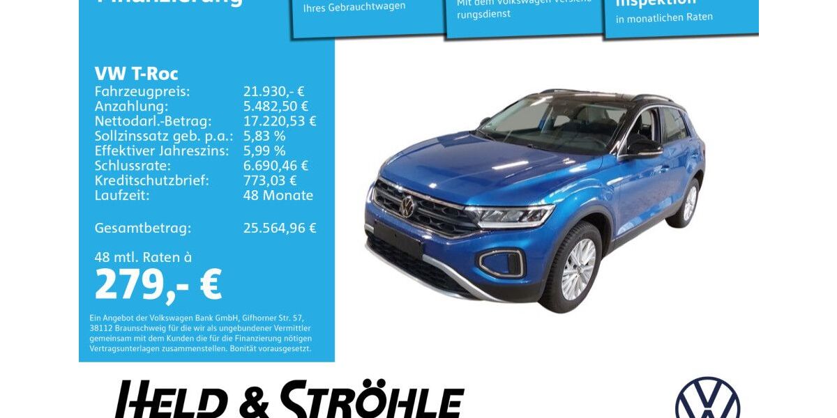 VW T-Roc 8.586 km 21.930 &euro; Neu-Ulm 89231