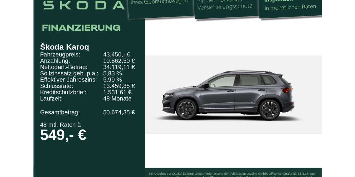 Skoda Karoq 4.001 km 43.450 &euro; Neu-Ulm 89231