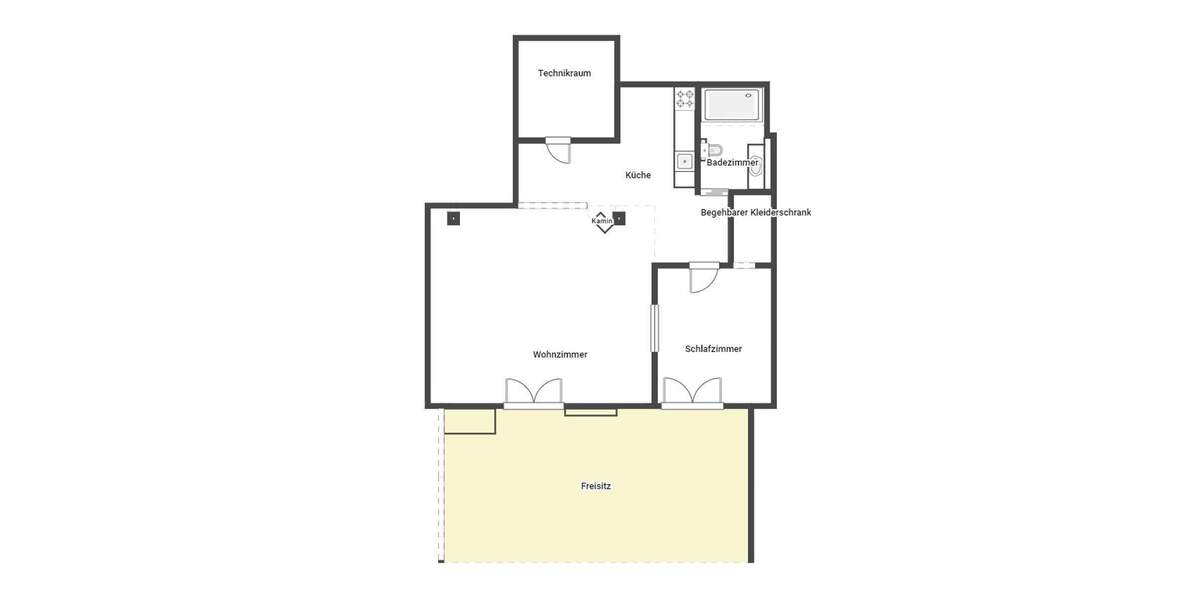 Gigantische Loftwohnung mit direktem Fluss-Zugang aufgeteilt in 3 Wohnungen in Blaustein 4 zimmer