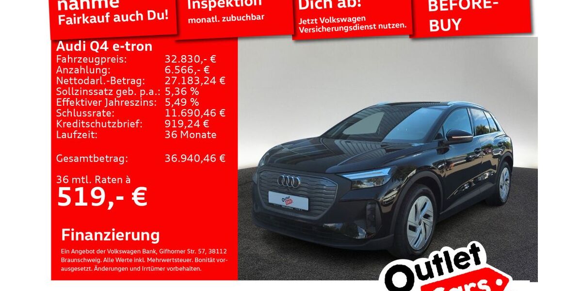 Audi Q4 e-tron 30.534 km 32.830 &euro; Senden 89250