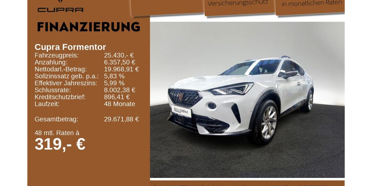 Cupra Formentor 24.967 km 25.430 &euro; Neu-Ulm 89231