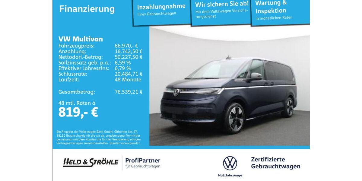 VW T7 Multivan 28.780 km 66.970 &euro; Ulm 89079