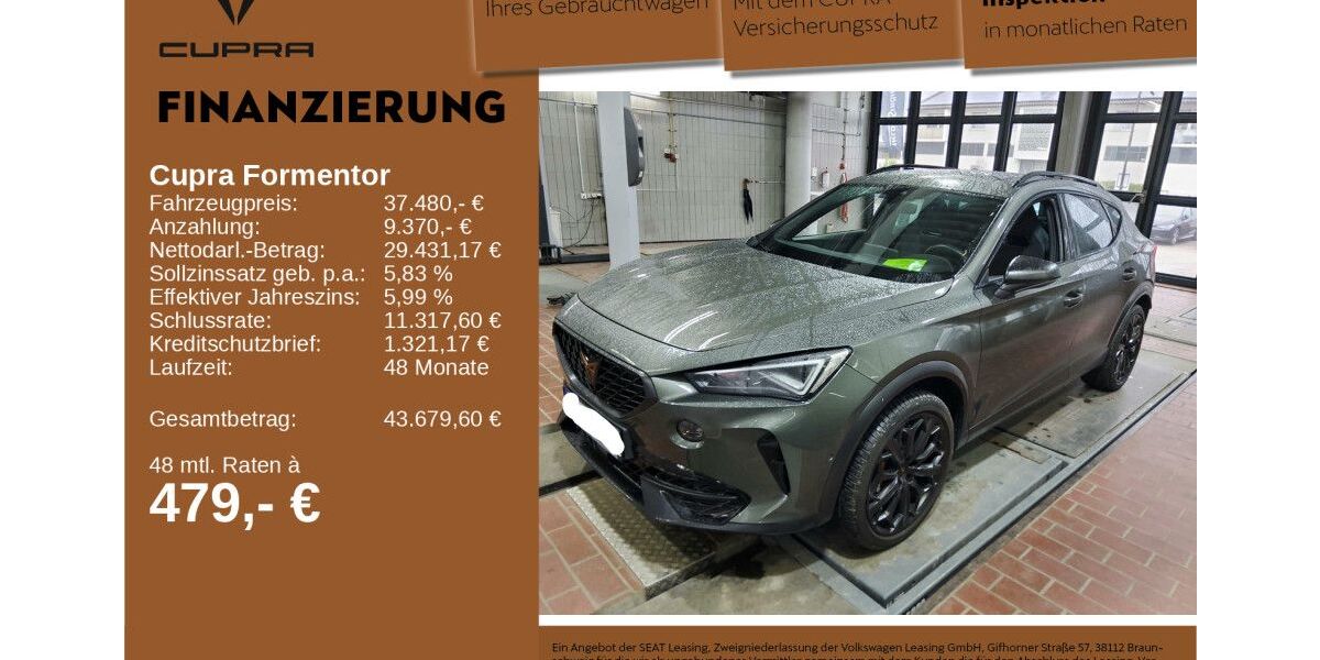 Cupra Formentor 21.301 km 37.480 &euro; Neu-Ulm 89231