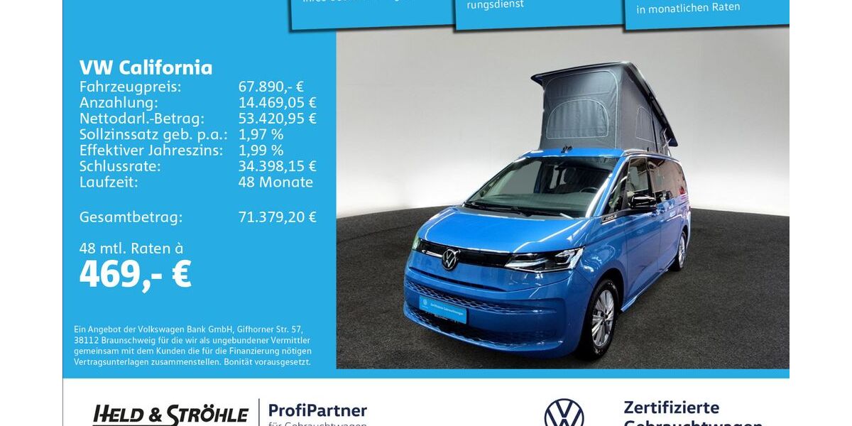 VW T7 California 15.275 km 64.520 &euro; Ulm 89079