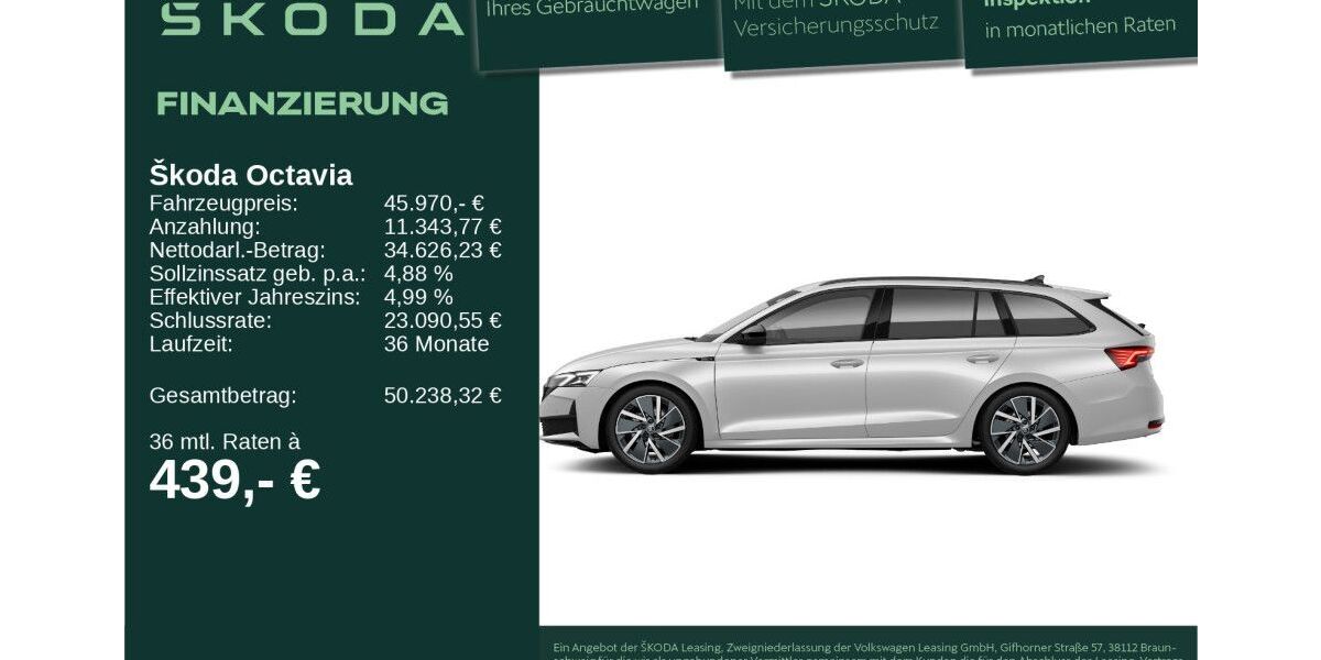 Skoda Octavia 6.819 km 43.030 &euro; Neu-Ulm 89231