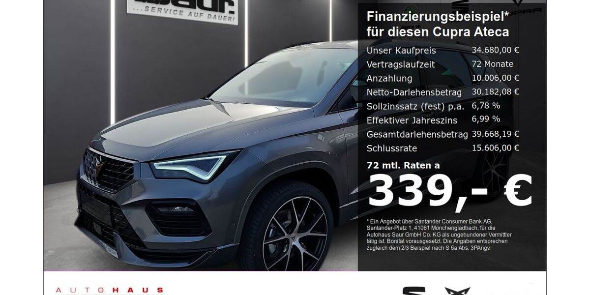 Cupra Ateca 3.940 km 34.460 &euro; Ulm 89077