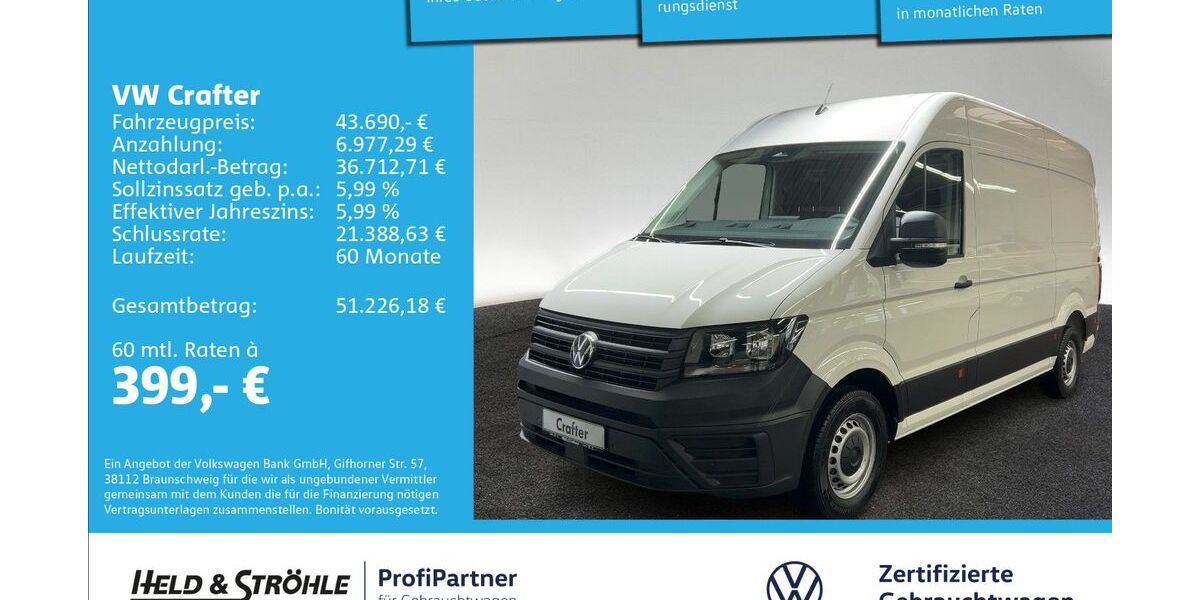 VW Crafter 4.998 km 39.450 &euro; Ulm 89079