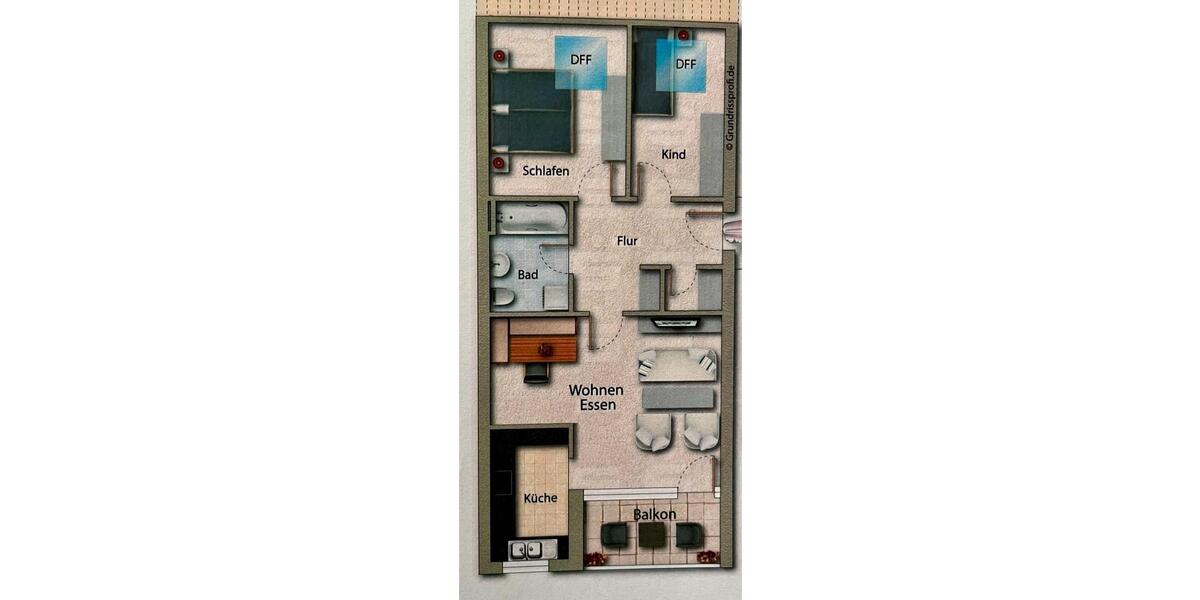 Etagenwohnung Vöhringen - 3 Zimmer, 67 m&sup2;, 229.000&euro; | Angebot:26818592