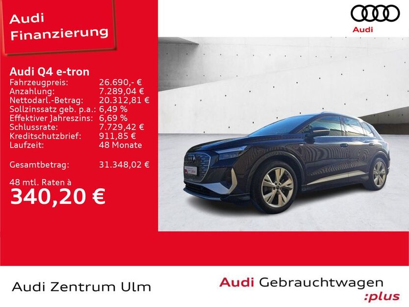 Audi Q4 e-tron 31.159 km 25.420 € Ulm 89073
