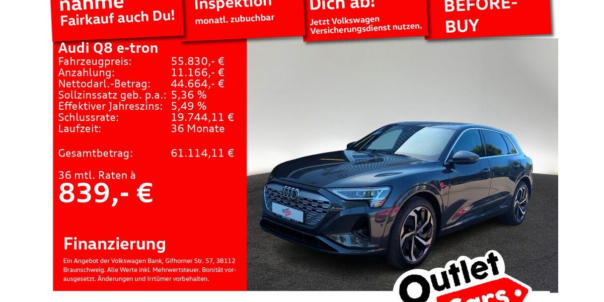 Audi Q8 e-tron 34.334 km 55.830 &euro; Senden 89250