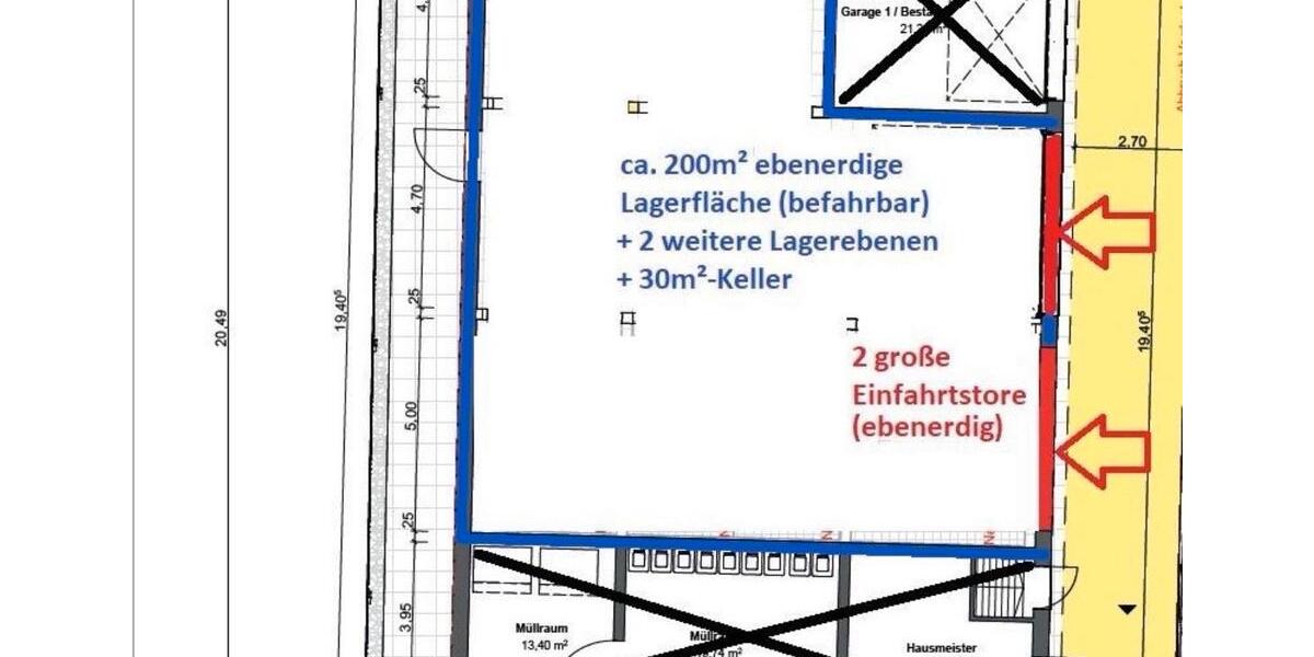 HalleLagerAbstellfläche zimmer