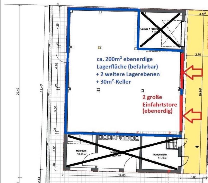 HalleLagerAbstellfläche zimmer