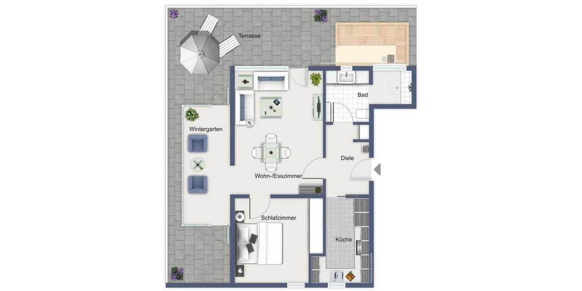 Einfamilienhaus Neu-Ulm Ludwigsfeld - 2.5 Zimmer, 55 m&sup2;, 1.050&euro; | Angebot:26480051