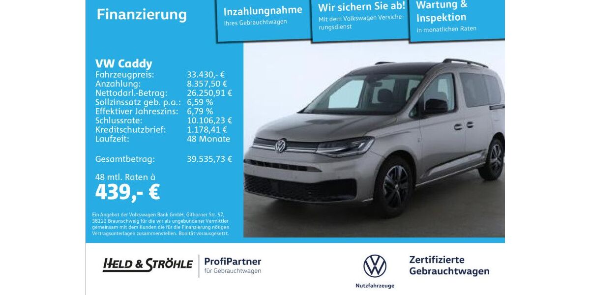 VW Caddy 12.985 km 32.760 &euro; Ulm 89079