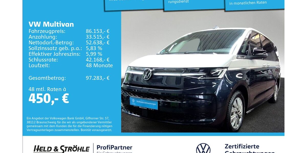 VW T7 Multivan 4.998 km 82.850 &euro; Ulm 89079