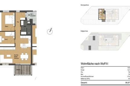 Erstbezug - Hochwertige 3-Zimmer-DG-Wohnung im Neubau (03) 3 zimmer