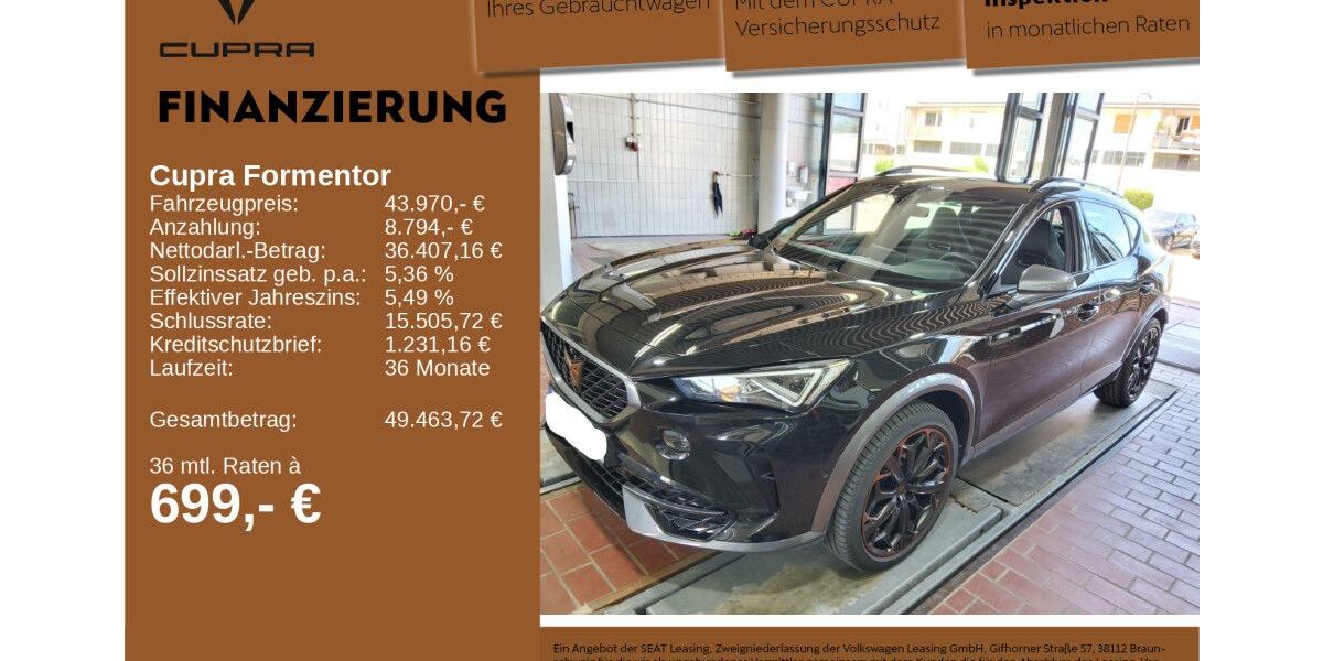 Cupra Formentor 15.374 km 43.970 &euro; Neu-Ulm 89231