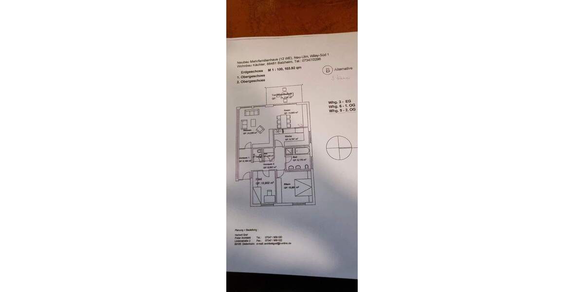 Etagenwohnung Neu-Ulm / Wiley Ludwigsfeld - 3 Zimmer, 103 m&sup2;, 515.000&euro; | Angebot:25784623