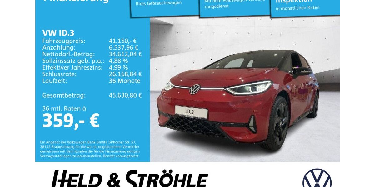VW ID.3 8.539 km 39.420 &euro; Neu-Ulm 89231