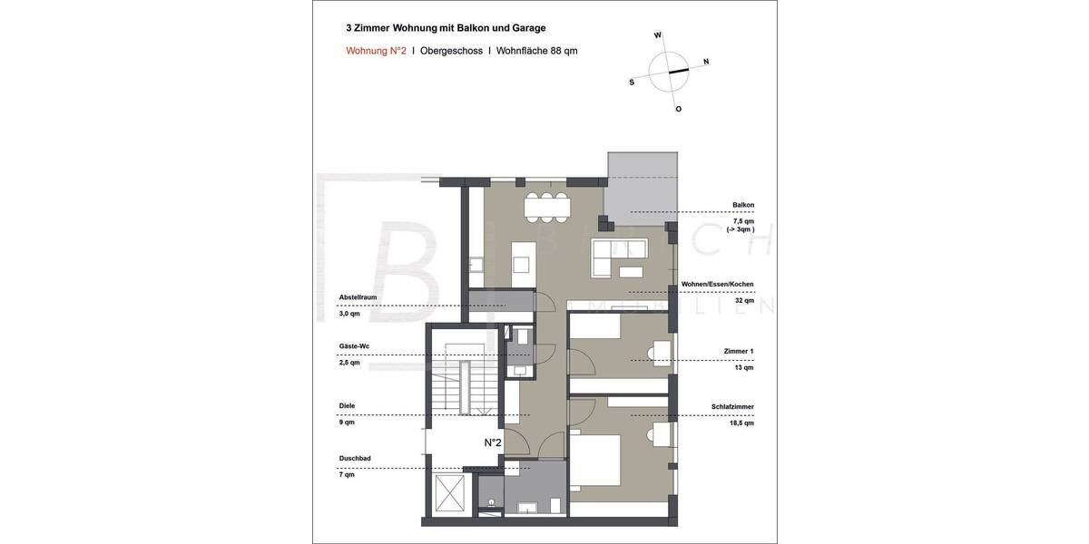 Etagenwohnung Schelklingen - 3 Zimmer, 88 m&sup2;, 389.000&euro; | Angebot:26570411
