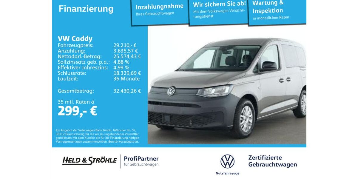VW Caddy 12.724 km 25.920 &euro; Ulm 89079