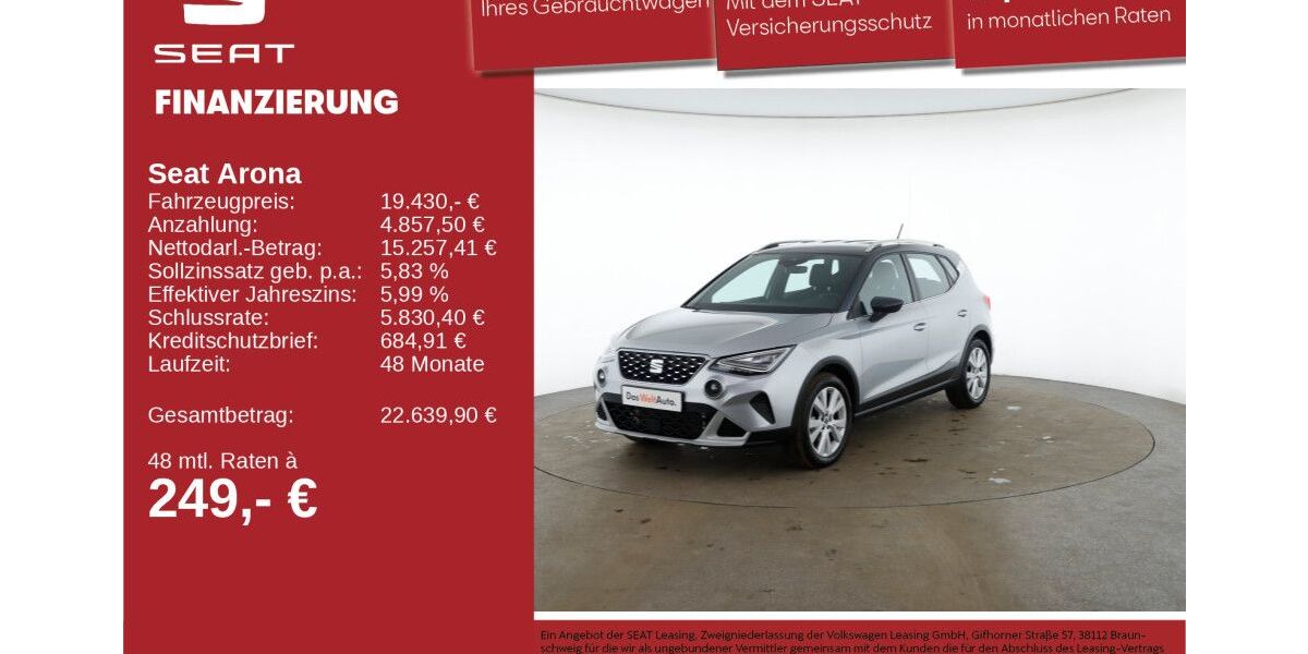Seat Arona 21.448 km 19.430 &euro; Neu-Ulm 89231