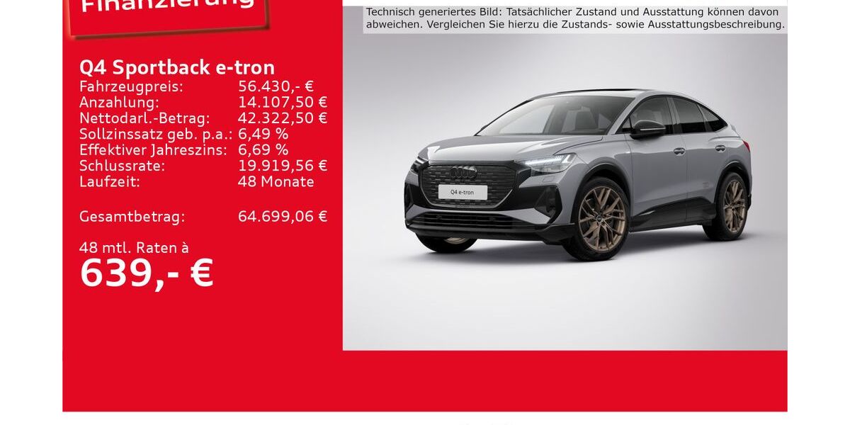 Audi Q4 e-tron 9.301 km 56.430 € Ulm 89073