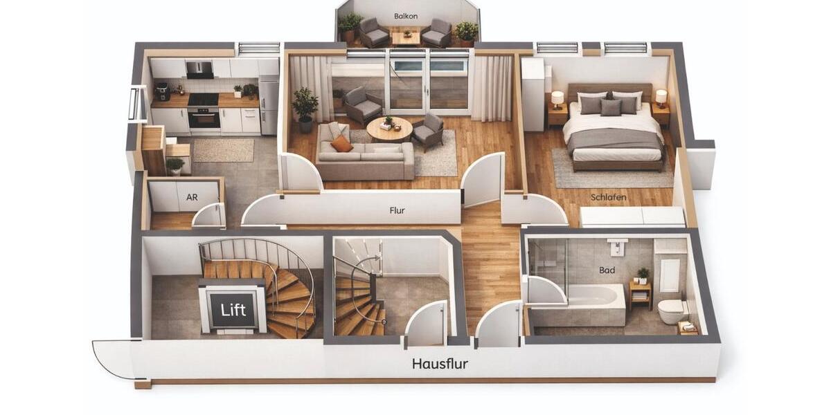 Etagenwohnung Niederstotzingen - 2.5 Zimmer, 76 m&sup2;, 243.900&euro; | Angebot:26411322