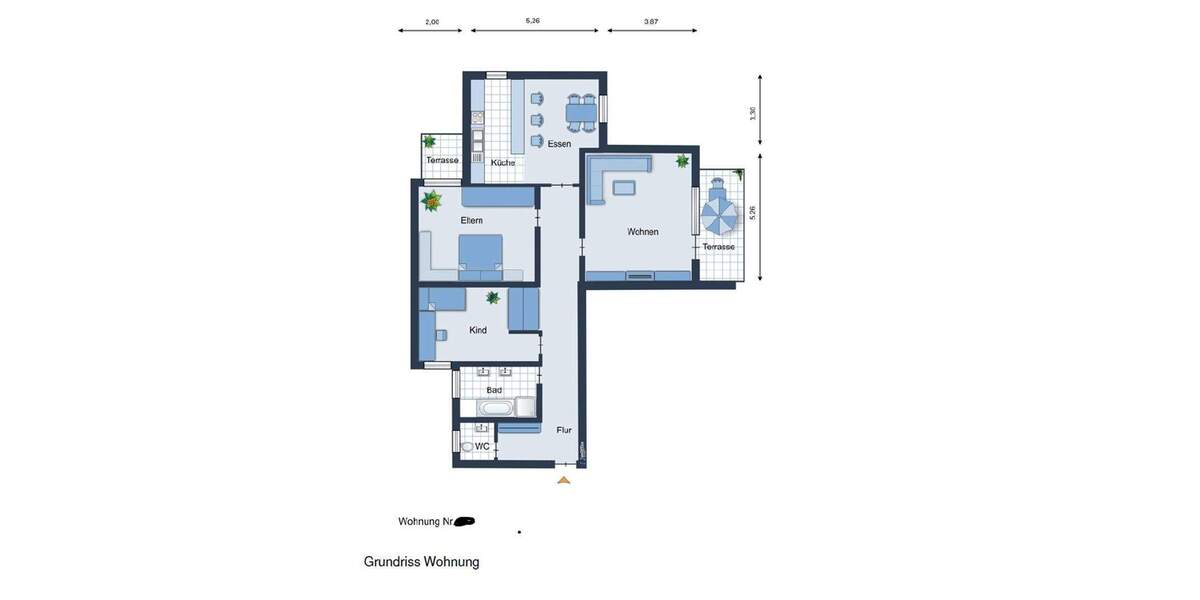 Etagenwohnung Laichingen - 3 Zimmer, 108 m&sup2;, 300.000&euro; | Angebot:25735202