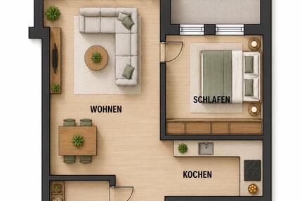 Wohnung Laichingen - 2 Zimmer, 45 m&sup2;, 159.000&euro; | Angebot:26712113
